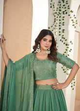 Brand New Partywear Lehenga Choli in Green Colour